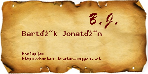 Barták Jonatán névjegykártya
